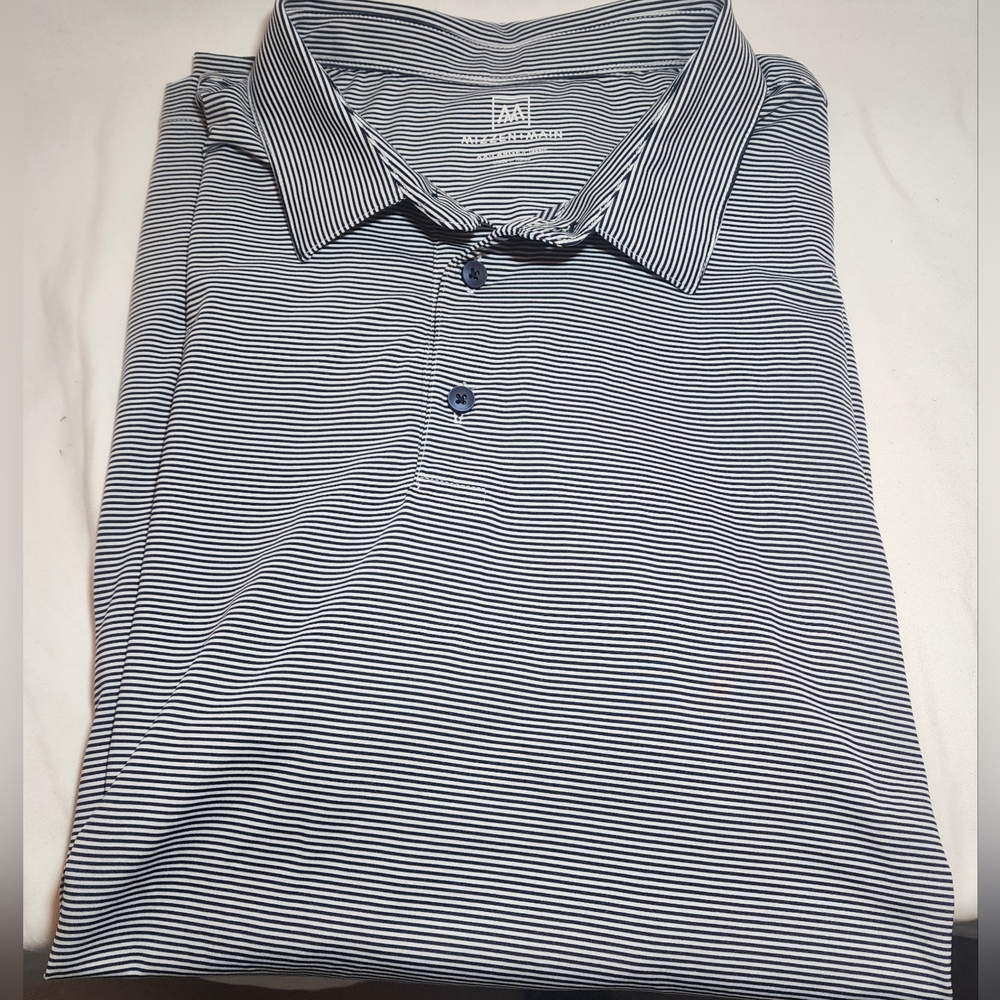 Mizzen Main XXL Blue Short Sleeve Polo EUC